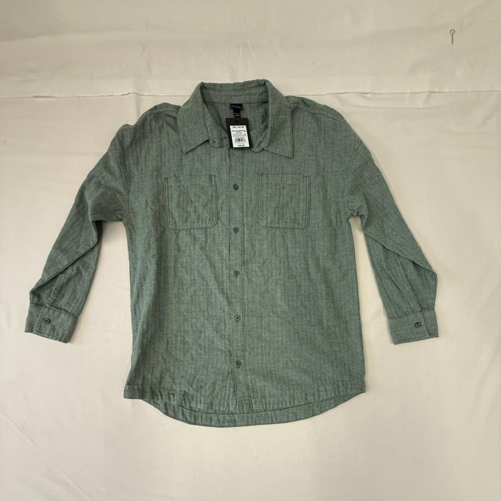Cat & Jack Green Button-Up Shirt – XXL (16/18) – NWT